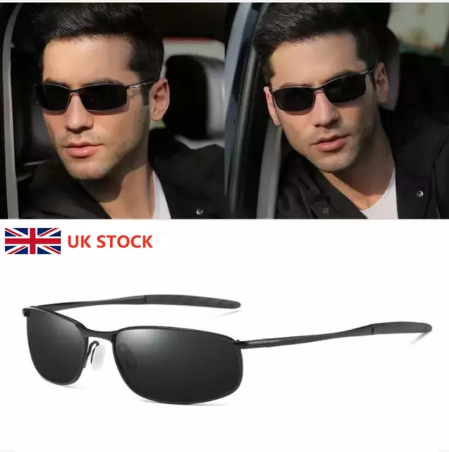 Mens Polarized Pilot Mirrored Sunglasses Driving Outdoor Sports Glasses UV400