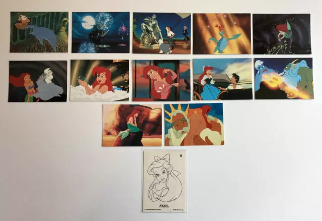 Vintage 1991 Pro Set Disney The Little Mermaid Trading Cards- 12 cards + Insert