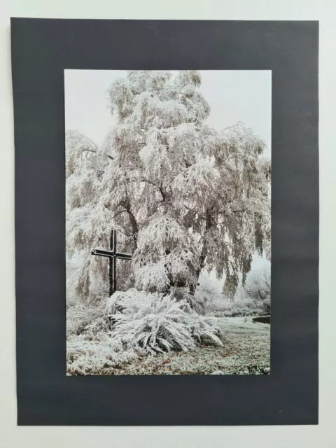 Philippe Miry Signed Art Photo Titled Cold Barrel Dated 1995 Wooden Cross.