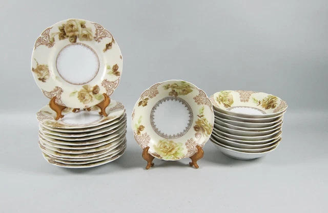 23pc Lot of Silesia China OLD IVORY XVI Fruit/Dessert Bowls&Bread/Butter Plates