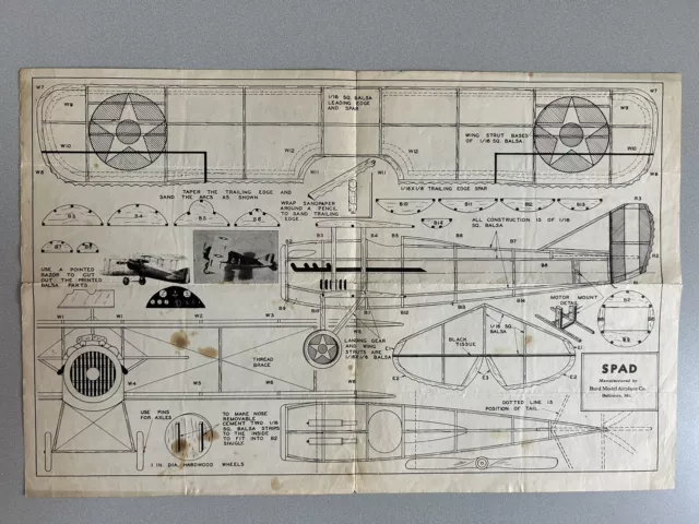 SPAD Modellplan von Burd Model Flugzeug Co. (24)