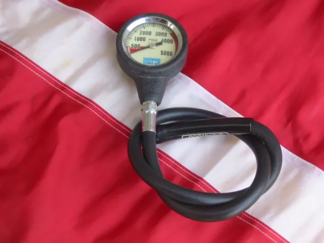 SHERWOOD, Tank Pressure Gauge**  BRASS**  Used /  Good Condition**