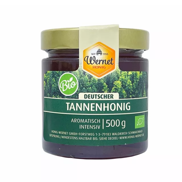 Honig Wernet Traditionsimker im Schwarzwald BIO-Tannenhonig  im 500g Glas