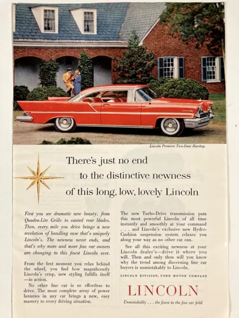 1957 Lincoln Premiere 2 Door Hardtop Print Ad