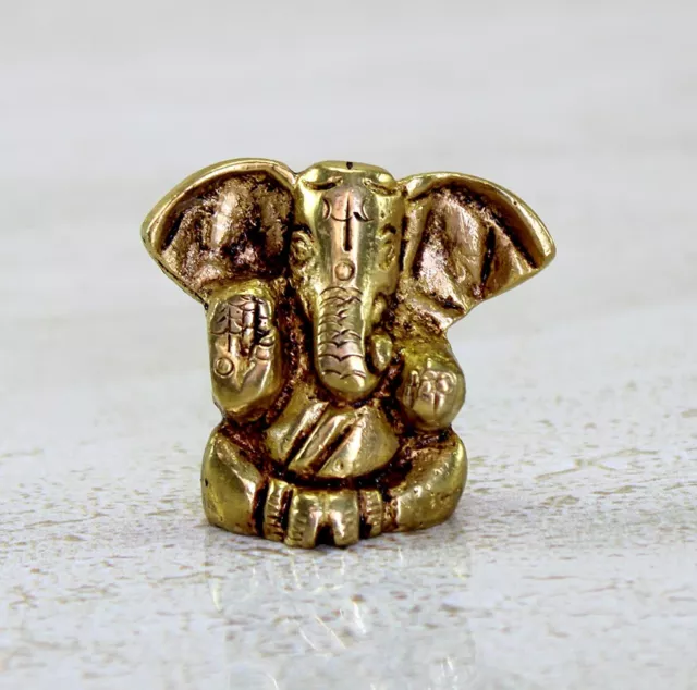 Hindu God Brass Ganesha Ganpati  Statue Idols Figurine Home Decor