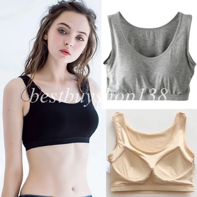 Womens Tank Top with Built in Bra Cotton Flowly Swing with