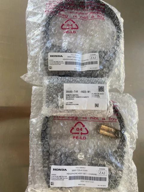 2018 2019 2020 Honda Odyssey Elite Remote Control+ Headphones Complete Set Oem🟠