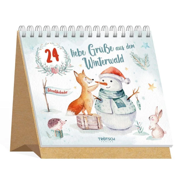 Trötsch Adventskalender 24 liebe Grüße aus dem Winterwald Aufstellkalender KG