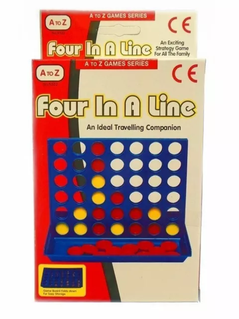 Four in a Line Row Connect 4 Mini Travel Car Holiday Family Game Toy 2