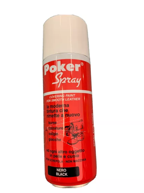 POKER SPRAY 400 ml. VERNICE TINTURA LUCIDA PELLE CUOIO WILBRA vari colori