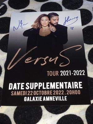 Page Publicitaire Dédicacée Autograph Amel Bent Amir Marc Lavoine Willem Slimane 