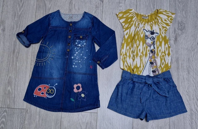 Girls NEXT Summer Clothes Denim Bundle Outfits Age 4-5 YRS