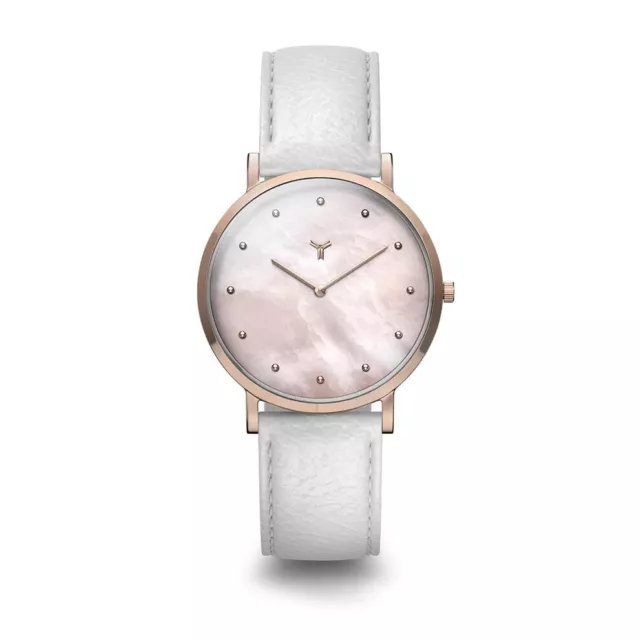 Wolfpoint - Heritage Lady - MOP -316 Steel/ Sapphire Glass - Strap RG