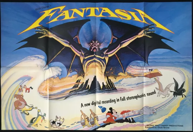 Fantasie Original Souvenir Poster Magazin NEUWERTIG Zustand Walt Disney 1970er/1980er 2