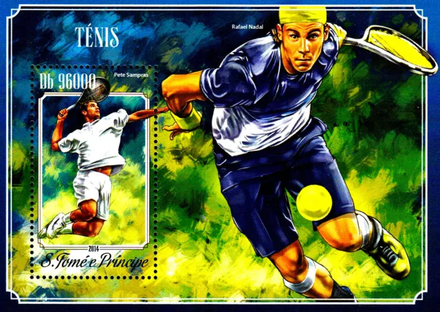 MNH Block Sport Tennis Pete Sampras Usa und Rafael Nadal Spanien Sportler / 343