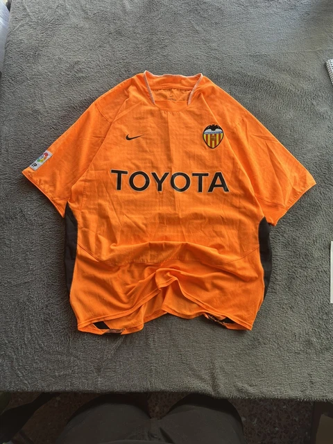 VALENCIA CF 2003 2004 AIMAR #21 Orange Shirt Nike Toyota Vintage