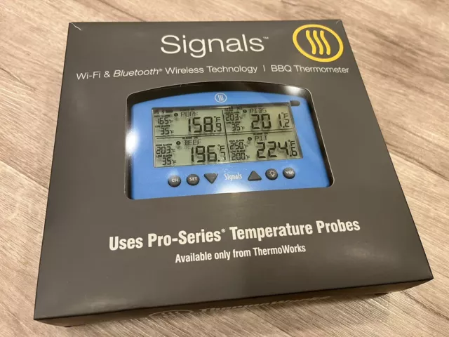 ThermoWorks Signals BBQ Alarm Thermometer with Wi-Fi & Bluetooth - Blue