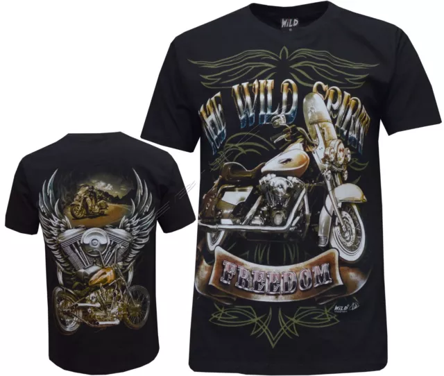 The Wild Spirit Eagle Biker Native American Indian Motorbike Motorcycle T-Shirt