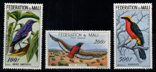 Mali 1960 Mi. 3-5 MNH 100% Birds, Wildlife Airmail