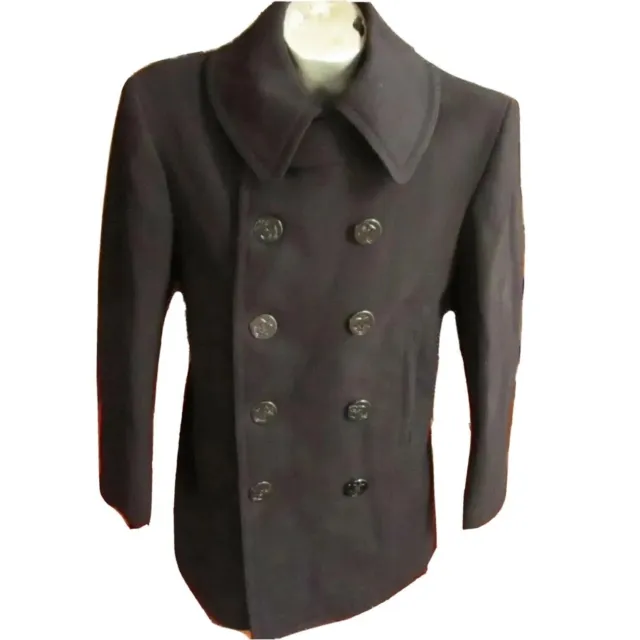 ORIGINAL WW2 US Navy Pea Coat SMALL 36/38 10 Buttons World War II ...