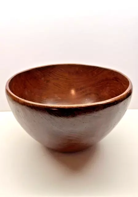 Vintage Large Mid Century Danish Teak Wood Bowl 12" Diameter