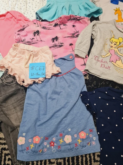 #C67💜 Huge Bundle Of Baby Girl Clothes 12-18months NEXT GEORGE DISNEY RIVER PUM 5