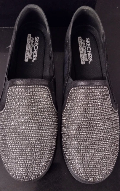Skechers double up sales shiny dancer black