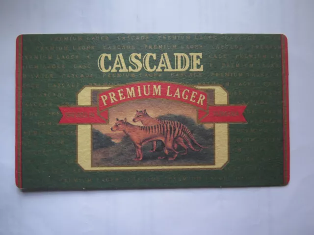 CASCADE PREMIUM LAGER BEER COASTER BARWARE HOBART TASMANIA c1970s