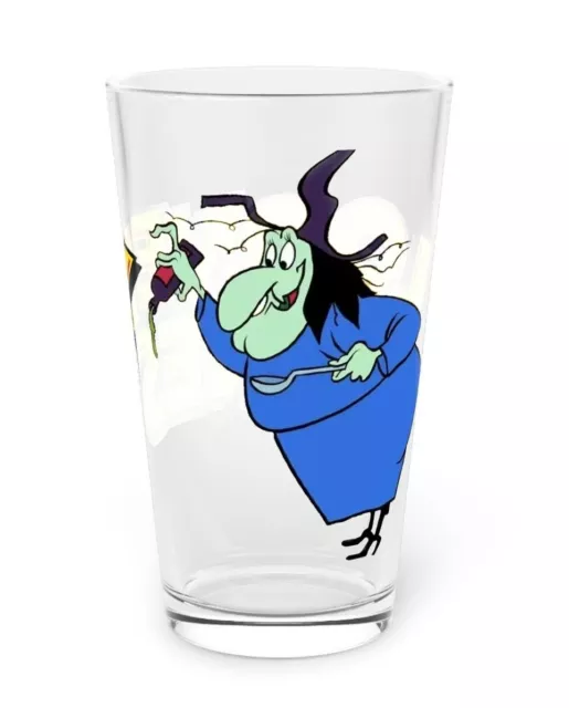Witch Hazel Pint Glass, 16oz - Broom-Stick Bunny - Looney Tunes WB Cartoon Art