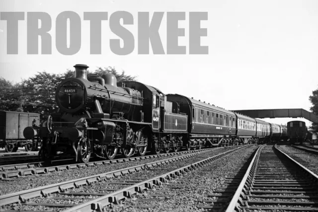Glass Negative BR British Railways Steam Loco 46459 Class 2F-B Wilmslow 1950
