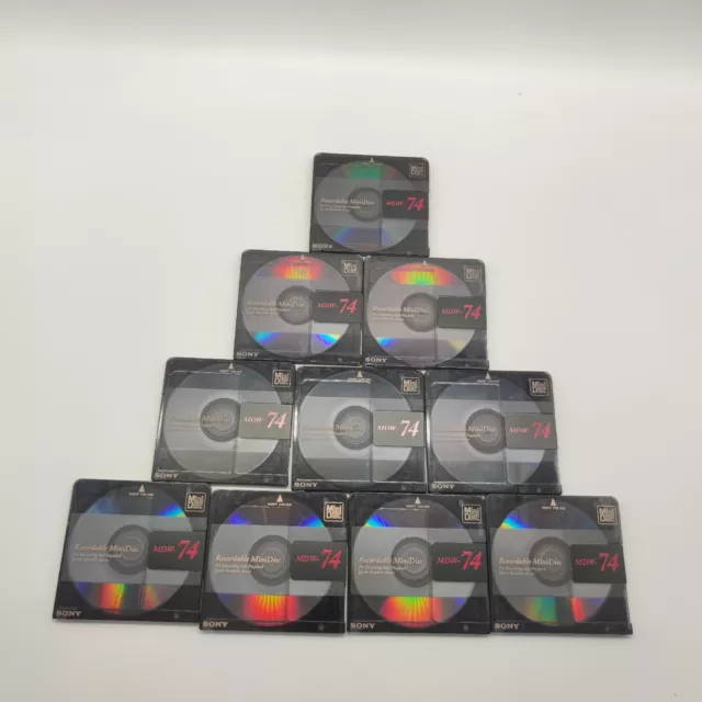 10 Stück SONY MDW-74 MiniDisc MD Mini Disc Mini Disk - 74 min TOP GETESTET BLANK