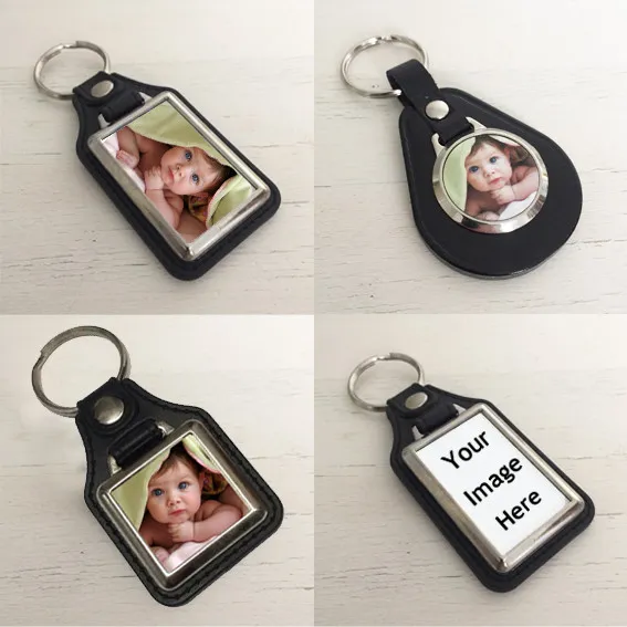 Personalised Photo Key Ring, Double Sided, Custom Gift,Any Image Logo Text Promo