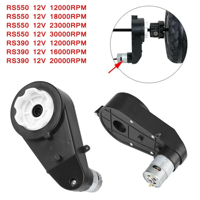 BE-TOOL RS550 – Lot De 2 Boîtes De Vitesses 12V 8000 Tr/min, Moteur électrique Pour Voiture Enfant, Remplacement Durable, Métal Et Plastique