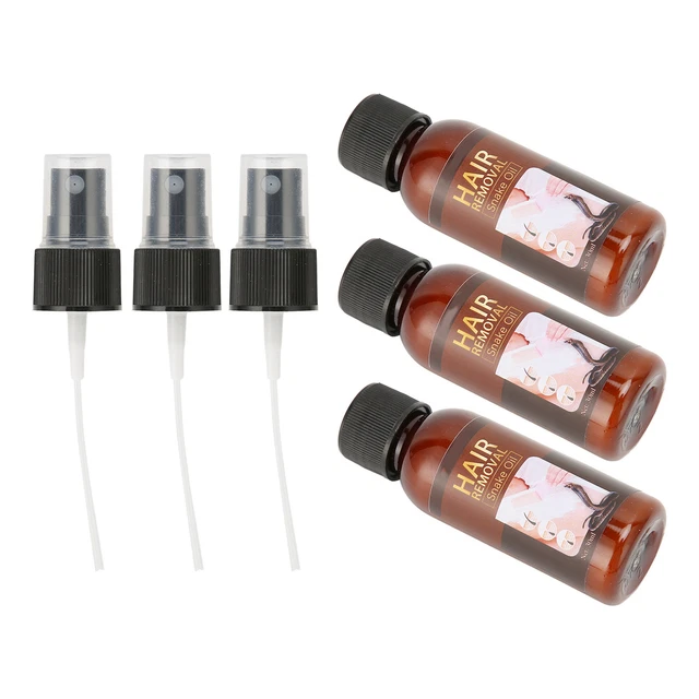 3x 30 ml aceite de serpiente en aerosol depilación extracto de planta depilatorio indoloro GSA