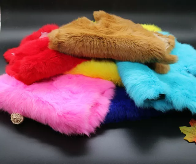 High Quality Dyed Rabbit Skin Pelt Real Fur 10Colours Available Hides Craft Gray High Quality Dyed Rabbit Skin Pelt Real Fur 10Colours Available Hides Craft Gray