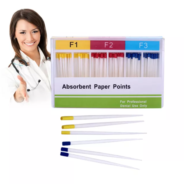 100 Pics AZDENT Dental Absorbent Paper Points Root Canal Endodontics F1.F2.F3