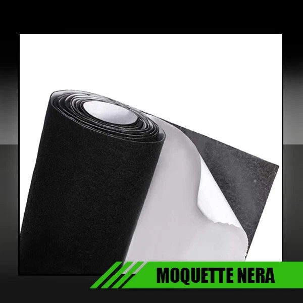 Moquette acustica adesiva nera fonoassorbente 70x140cm