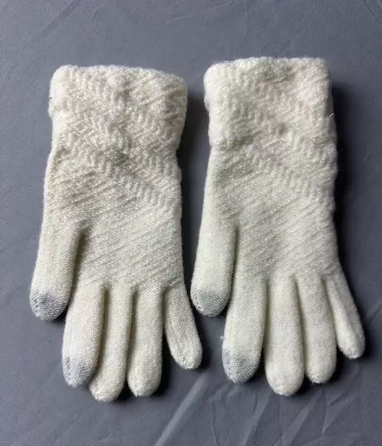 WOMAN'S WHITE GLOVES with Screen Touch Finger Tip ssc $9.99 - PicClick
