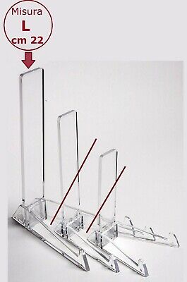 Trasparente VCRANONR 6 Pz Espositore Regolabile in Acrilico 11,5 x 11 x 6 cm Supporto Cavalletto Decorativo in Plastica Porta Piatti da Esposizione per Foto Piatti Cornici Libri di Cucina Tabletm 