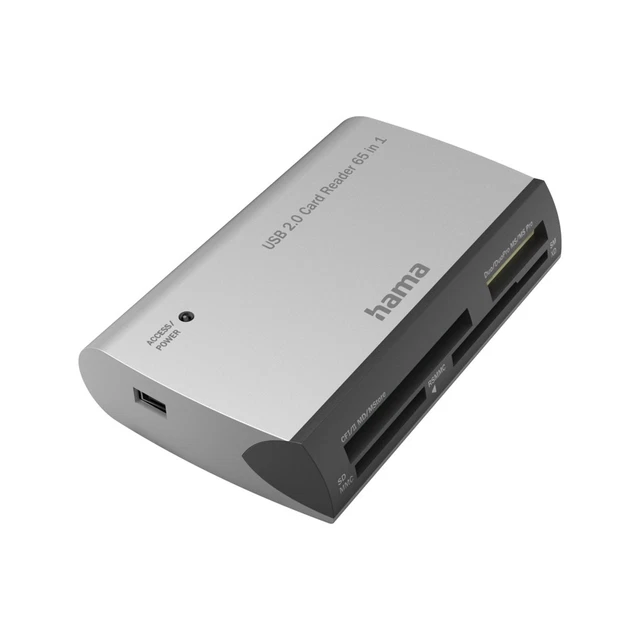 HAMA Lecteur USB 3.0 de carte SD / microSD Argenté (123900