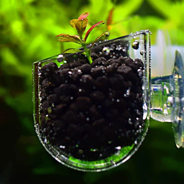 Soporte para acuario/tanque de peces planta acuática taza de acrílico contenedor caliente E7H4
