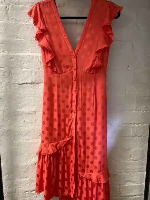 Three Floor stunning button down dress Size 6-8