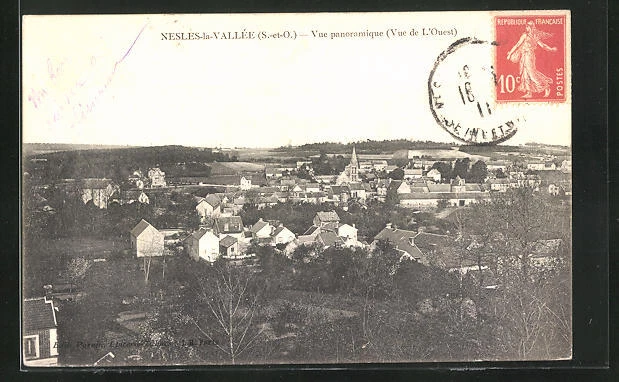 CPA Nesles-la-Vallée, Vue panoramique, Vue de l´Ouest 1911