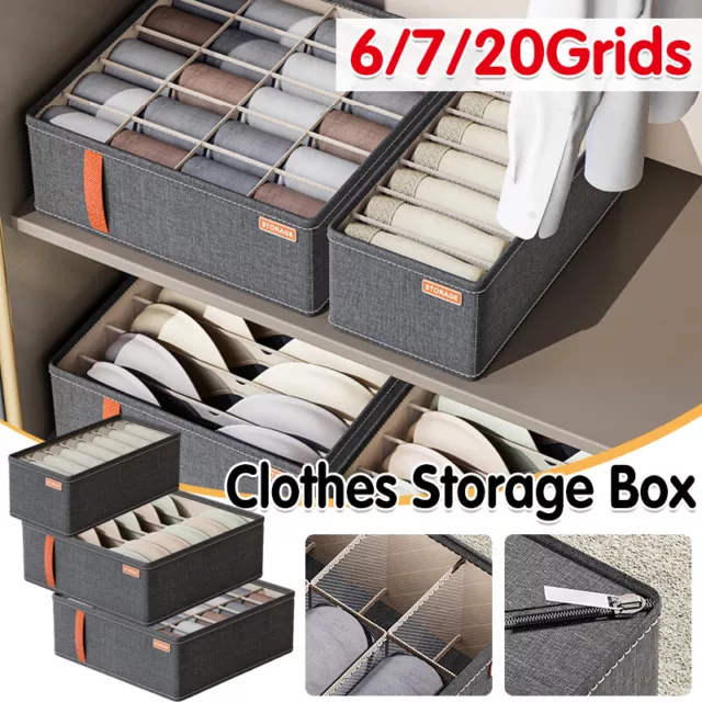 Drawer Wardrobe Clothes Storage Box T-shirt Socks Underwear Closet Organizer Box