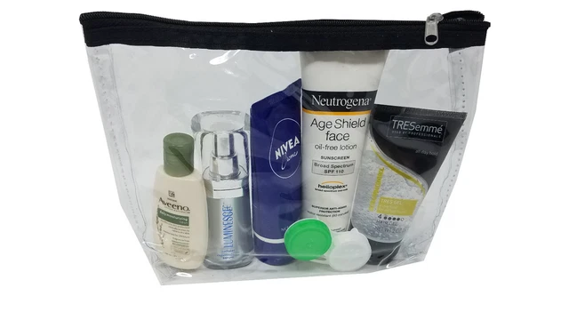 ImpecGear Clear Cosmetic Makeup Pouch TSA Air Travel Toiletry Bags with Zipper