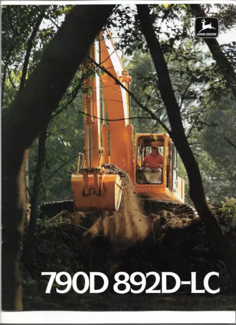 Original John Deere 792D 892D LC Excavators Sales Brochure DKA1934 Dated 04/1990