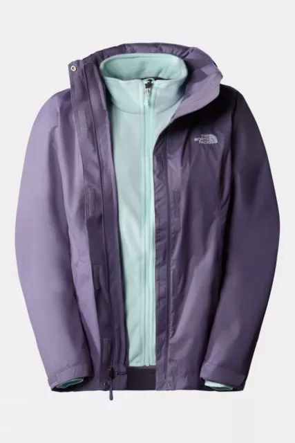 The North Face Womens Evolve II Triclimate Jacket Lunar Slate-Skylight Blue S