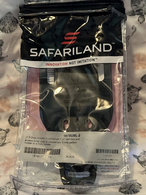 Safariland 1.5 Drop Holster LOW RIDE UNIVERSAL 2.25" belt loop. 3 Hole 6075UBL-2
