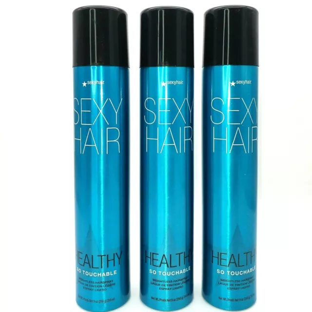 Sexy Hair Healthy So Touchable Weightless Hairspray, 9 oz - "Pack Of 3"