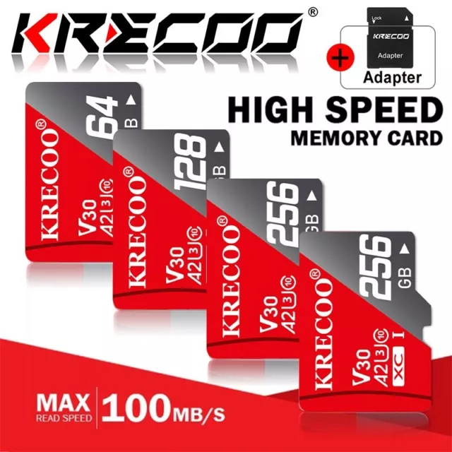Micro SD Card SDHC SDXC TF memory Class 10 U3 V30 4K Ultra HD 64GB 128GB 256GB